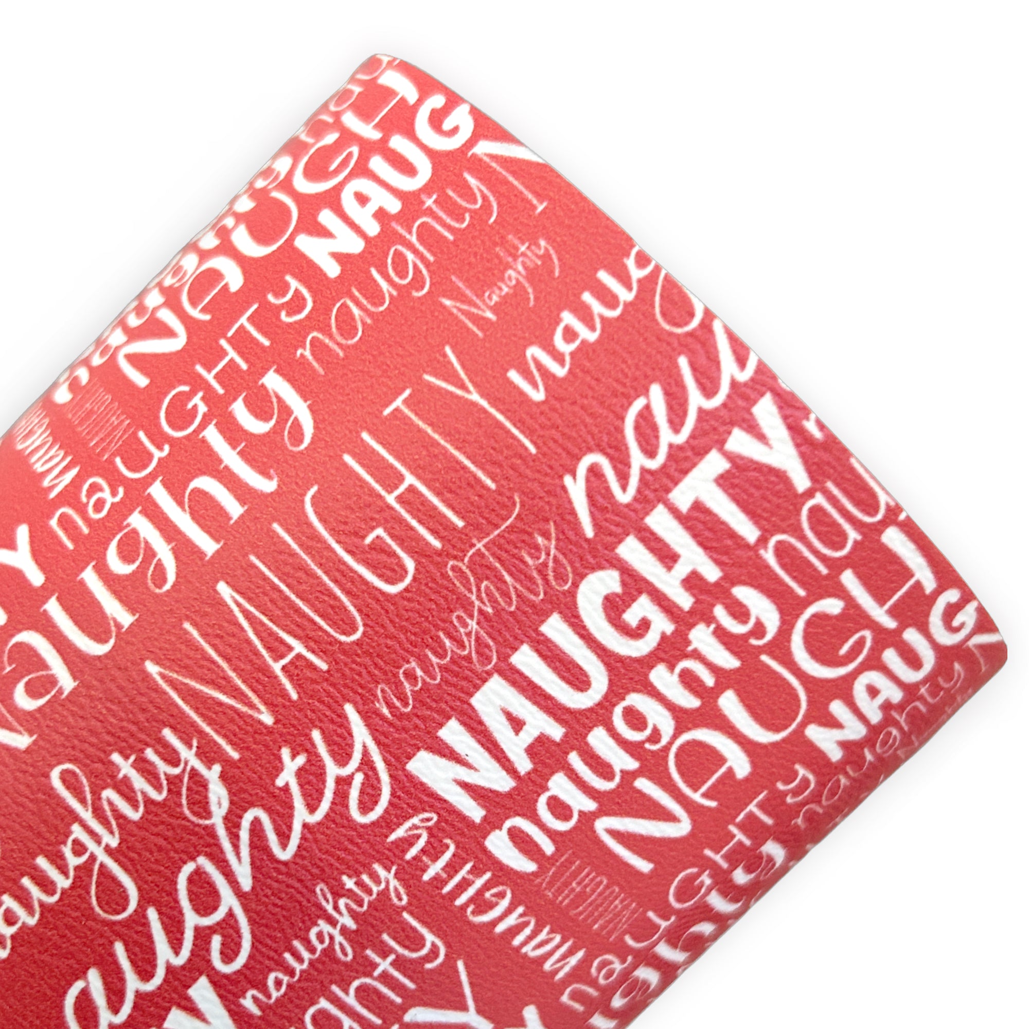 Naughty Christmas Printed Faux Leather Sheets