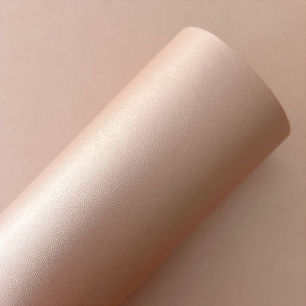 Dusty Pink Pearl Smooth Faux Leather Sheets