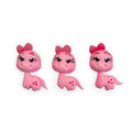 Pink Baby Dinosaurs (Set of 3) Clay Embellishments