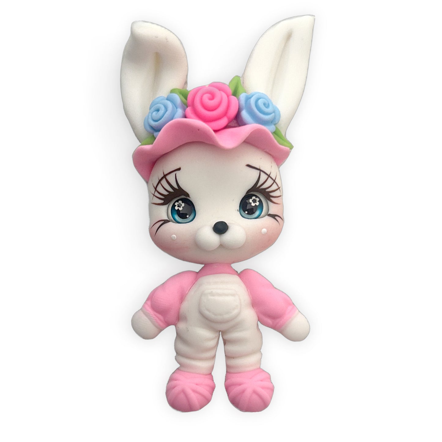 Pink Rabbit Animal Clay Embellishment