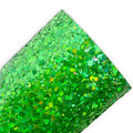 Green Iridescent Chunky Glitter Sheets
