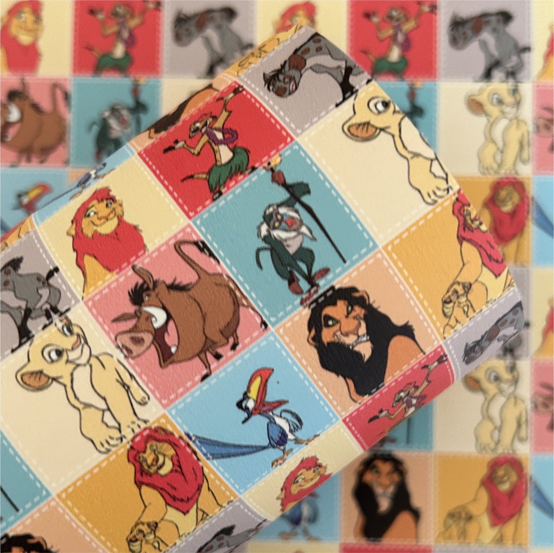 Lions Printed Faux Leather Sheets