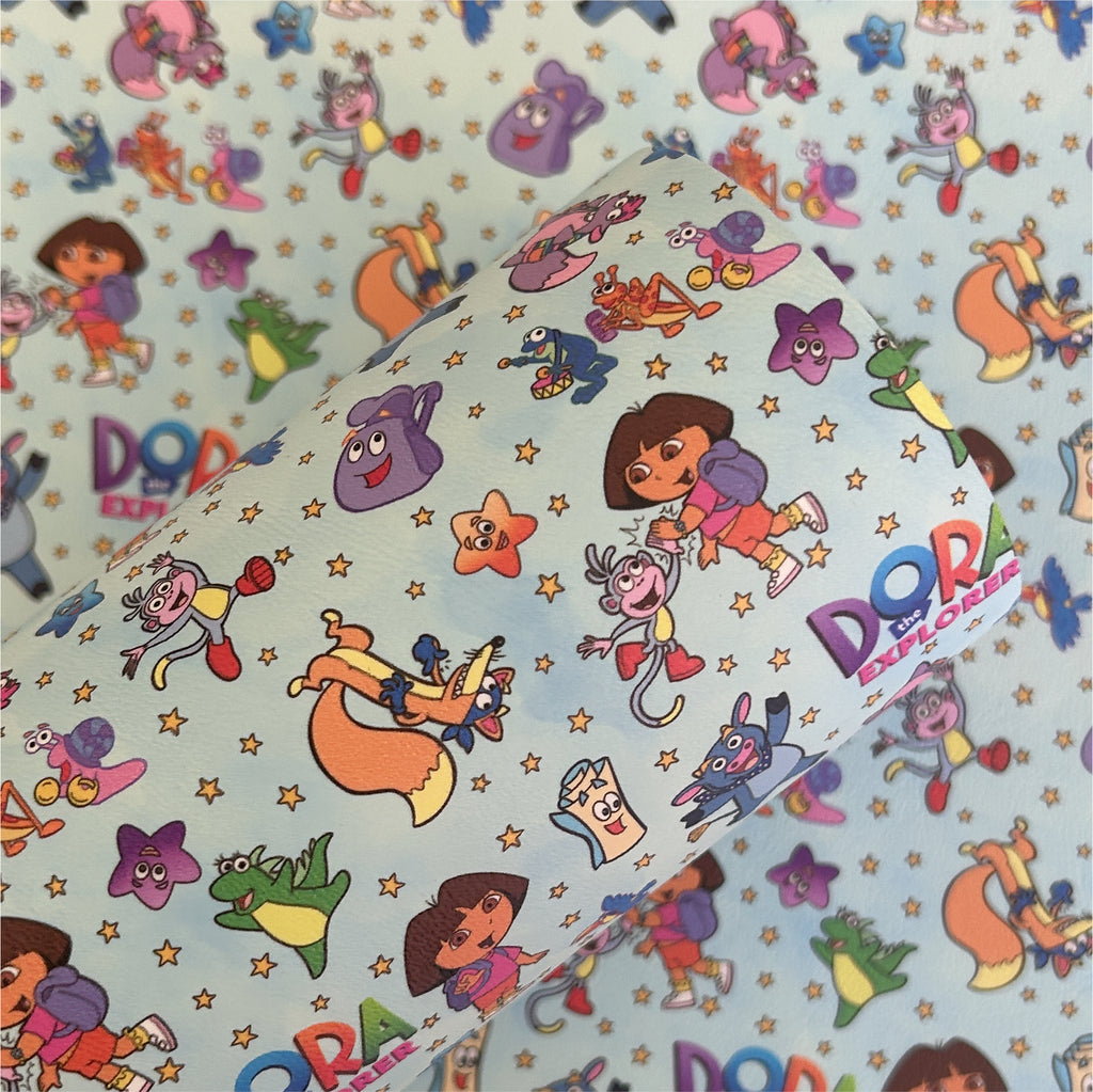 Explorer Girl Printed Faux Leather Sheets