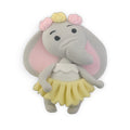 Yellow Elephant Animal Clay Embellishment