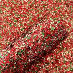 Christmas Chunky Glitter Leather Sheets