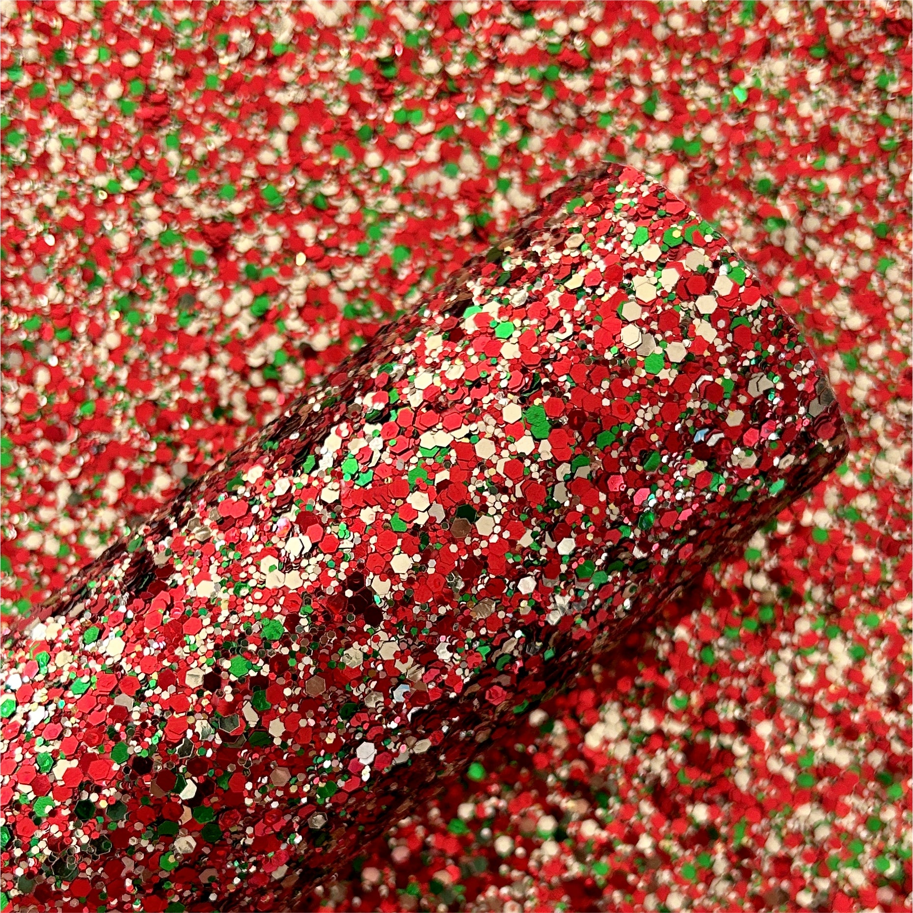 Christmas Chunky Glitter Leather Sheets