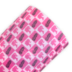 All Things Pink Grid Printed Faux Leather Sheets