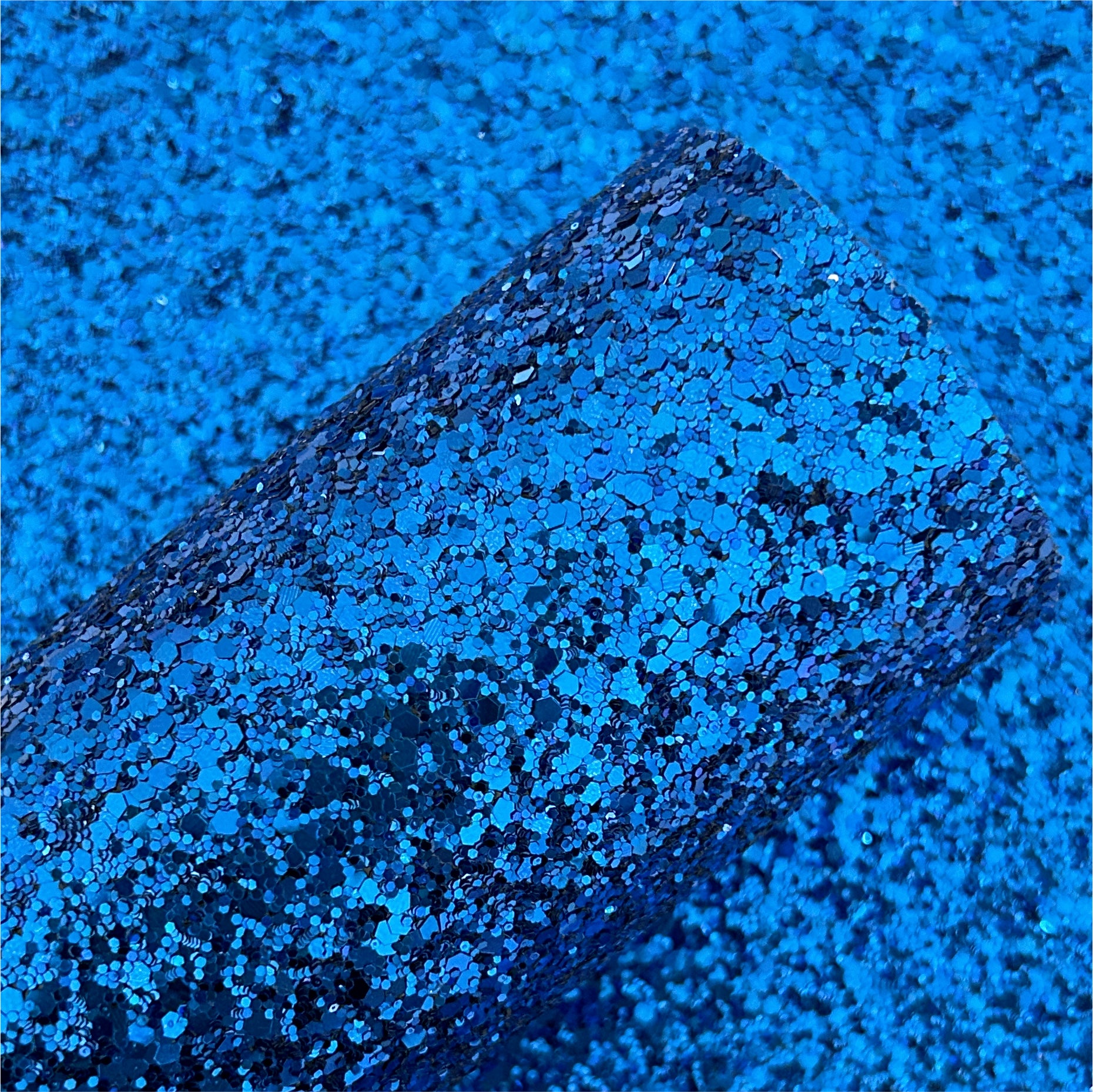 Royal Blue Classic Chunky Glitter Leather Sheet