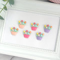 Floral Pot (Pack of 6) Resin Embellishment