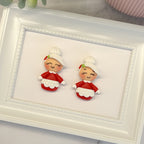 Mrs Clause Christmas Clay Embellishment
