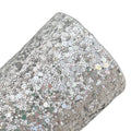 Silver Classic Chunky Glitter Leather Sheets