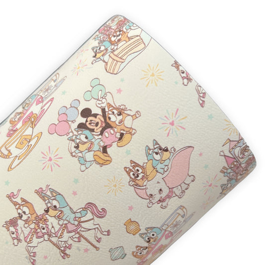 Pup Park Adventures Printed Faux Leather Sheets