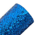 Royal Blue Classic Chunky Glitter Faux Leather Sheet – Ideal for Crafting Hair Bows, Keychains & Accessories