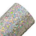 Silver Iridescent Chunky Glitter Sheets