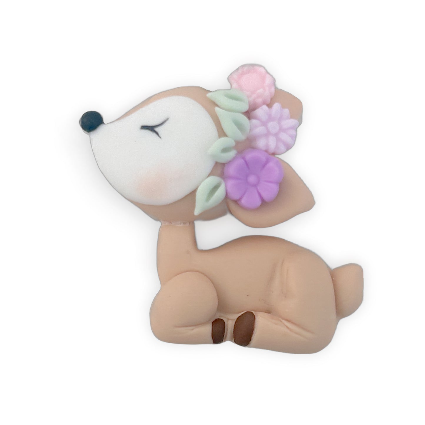 Floral Deer Clay Embellishments