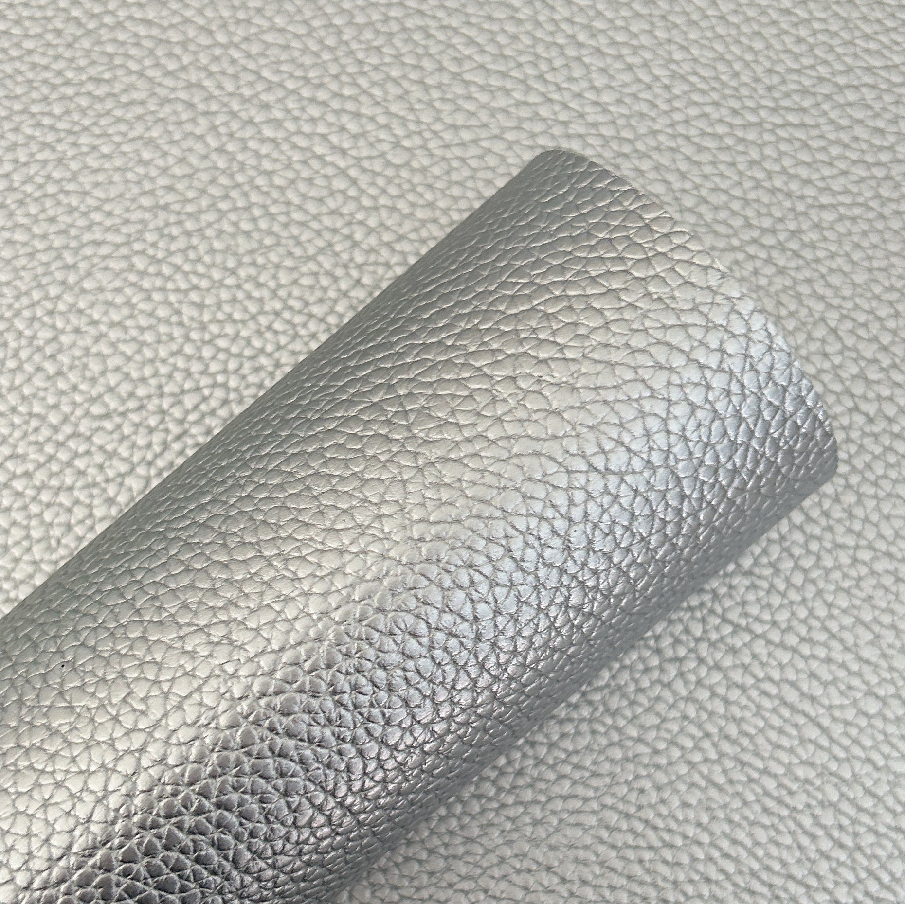 Silver Pearl Litchi Faux Leather Sheets