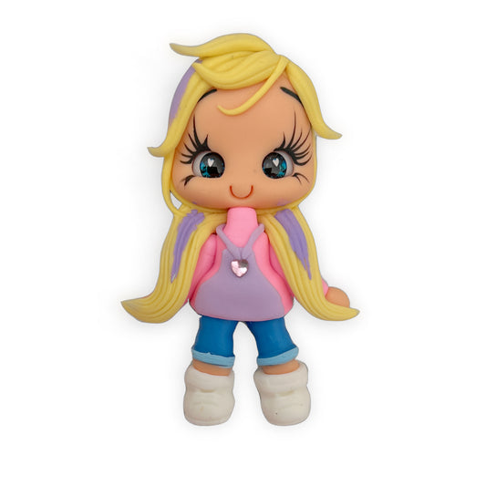 Pocket Girl Clay Embellishment