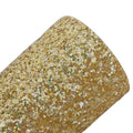 Gold Classic Chunky Glitter Faux Leather Sheet – Ideal for Crafting Hair Bows, Keychains & Accessories