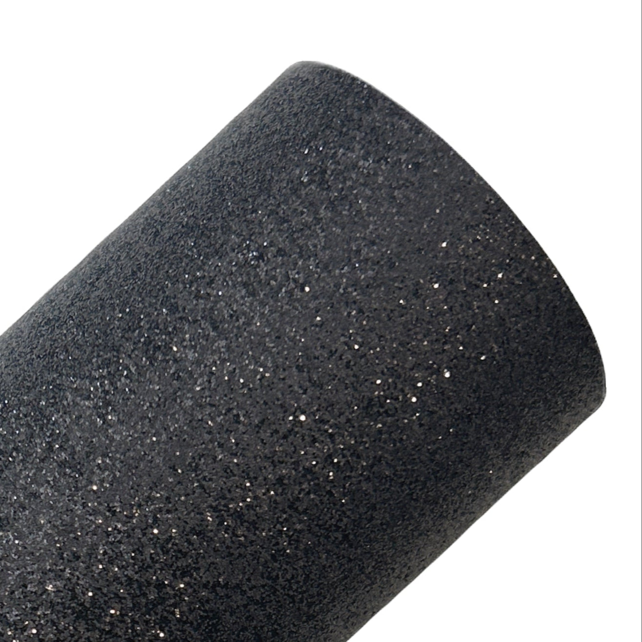 Black Fine Glitter Leather Sheets