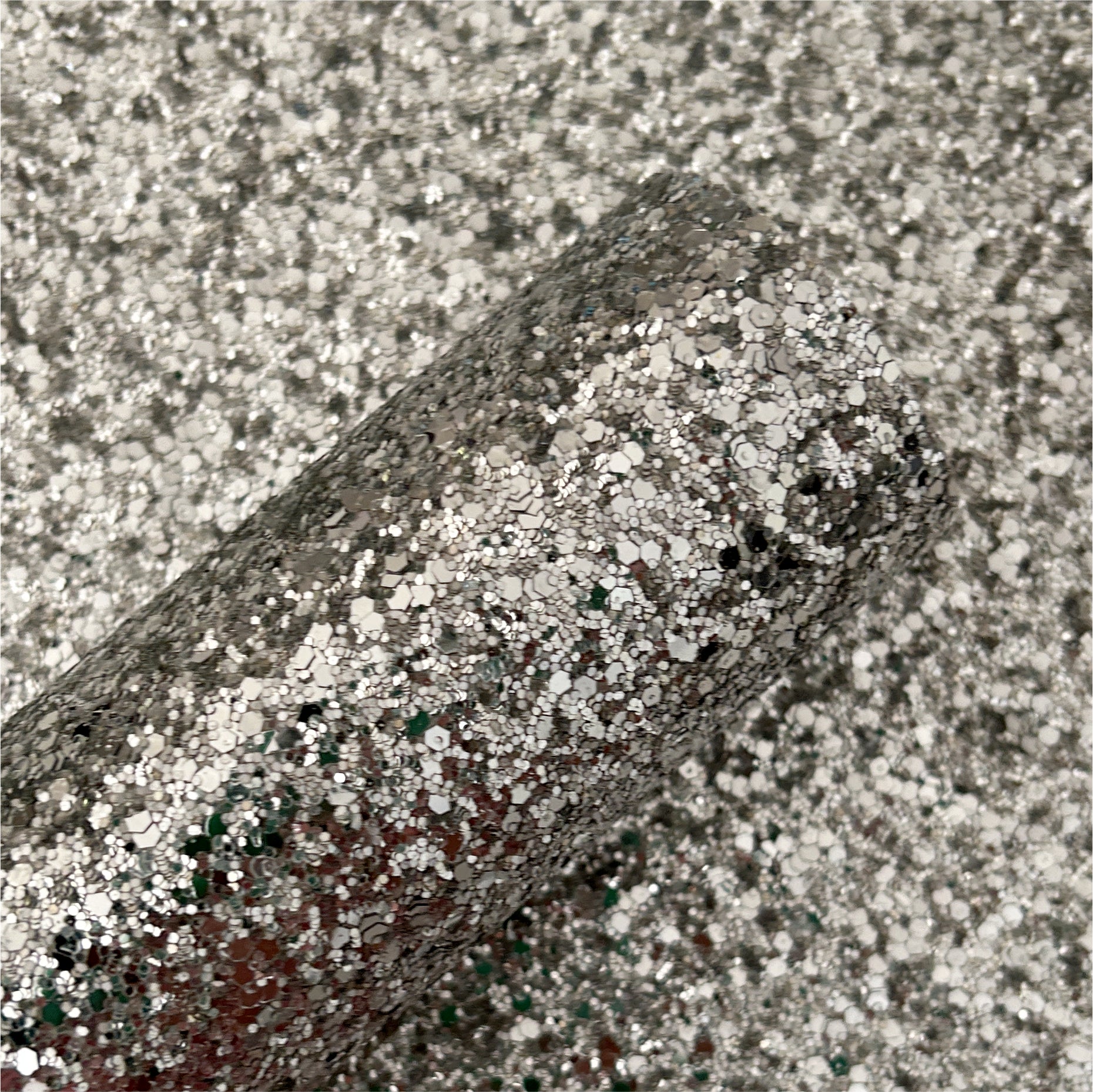 Silver Classic Chunky Glitter Leather Sheets