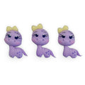 Purple Baby Dinosaurs (Set of 3) Clay Embellishments