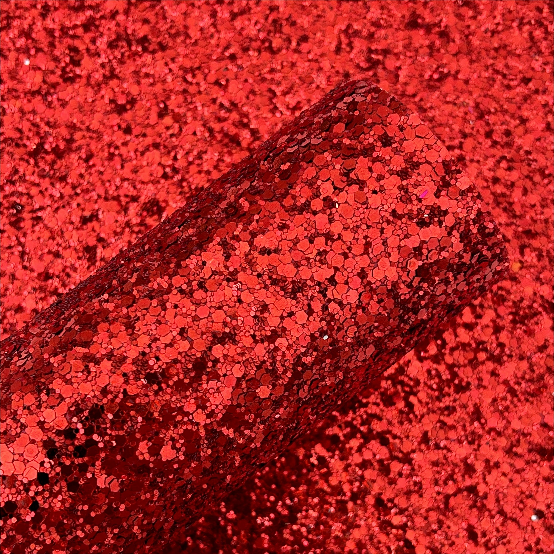 Red Chunky Classic Glitter Leather Sheets