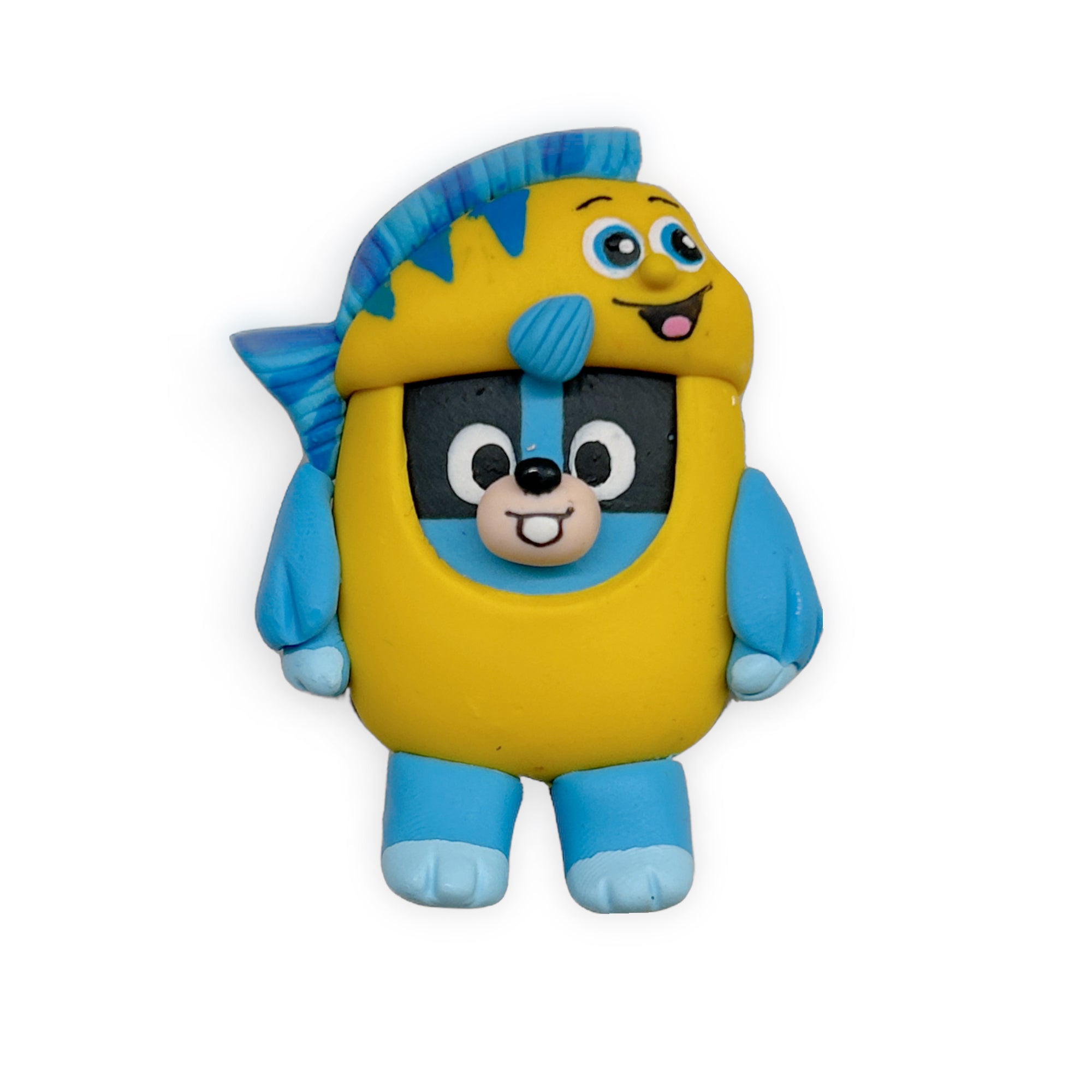 Blue Pup Fish Clay Embellishment