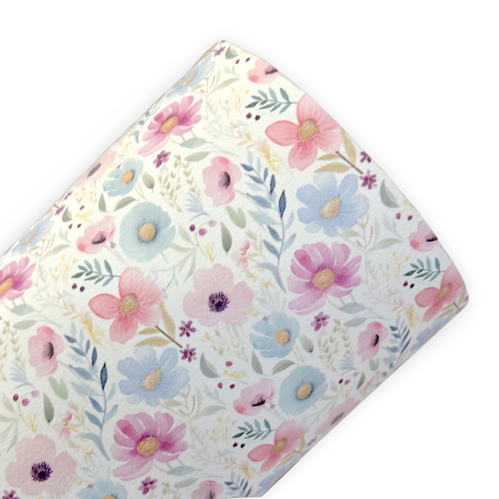 Pastel Floral Printed Faux Leather Sheets