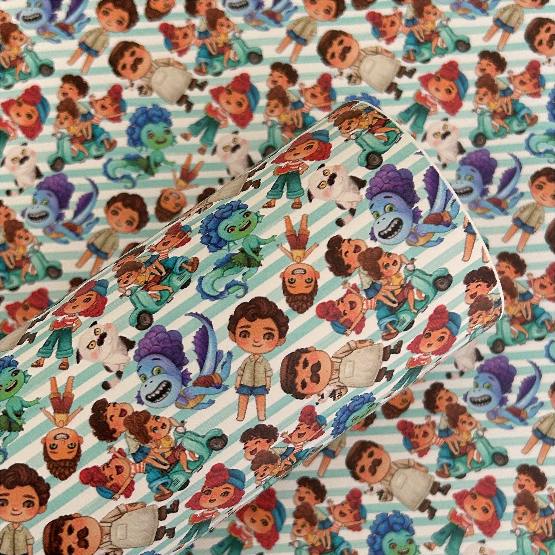 Water Monster Boy Printed Faux Leather Sheets