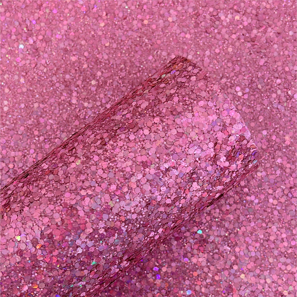 Pink Iridescent Chunky Glitter Sheets