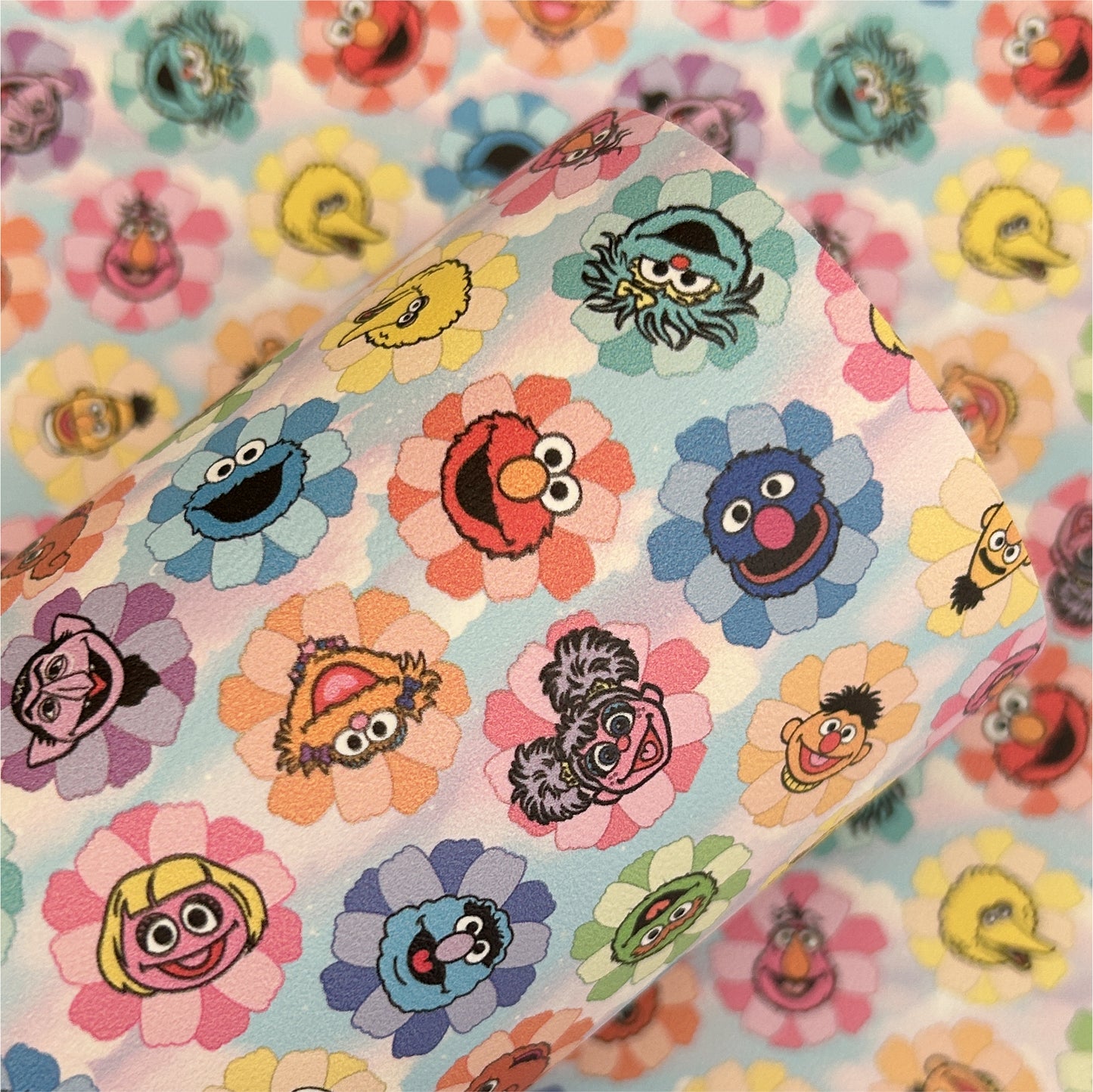 Street Friends Floral Printed Faux Leather Sheets
