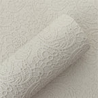 White Embossed Flower Lace Leather Sheets