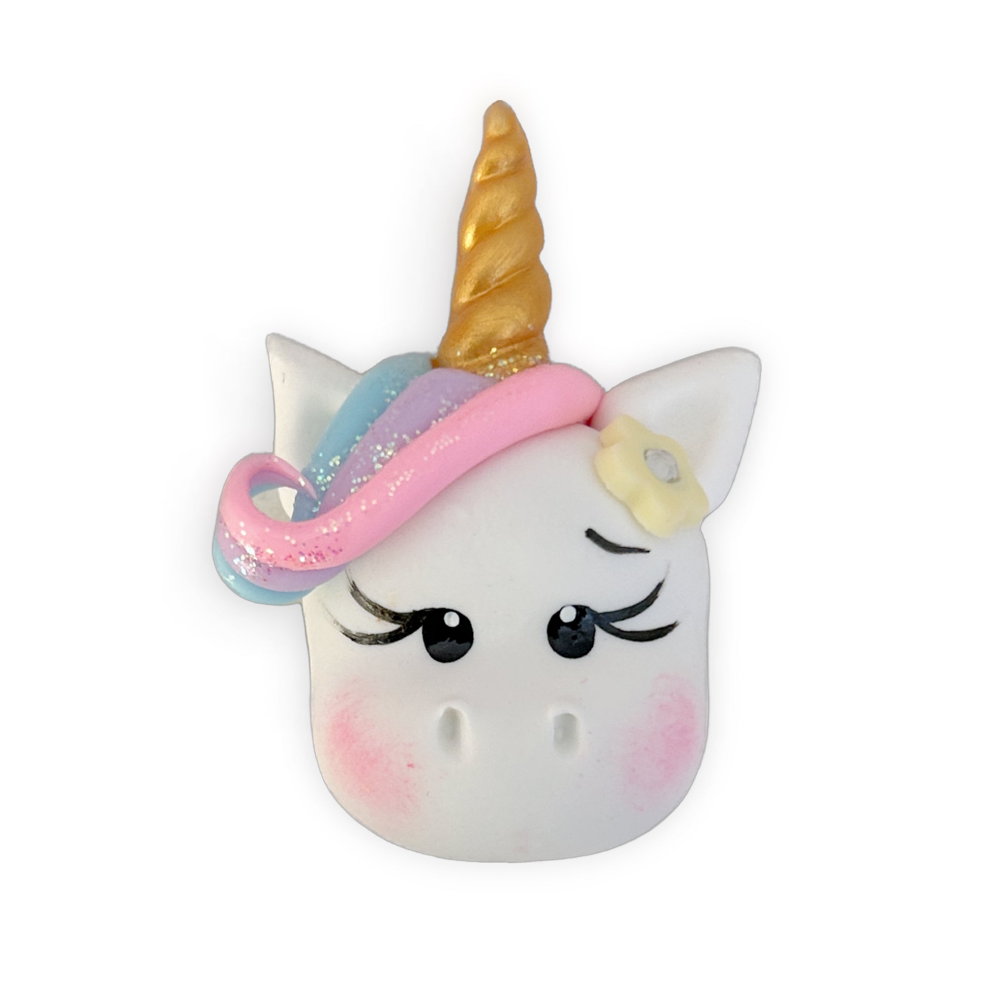 Unicorn Face Clay Embellishment