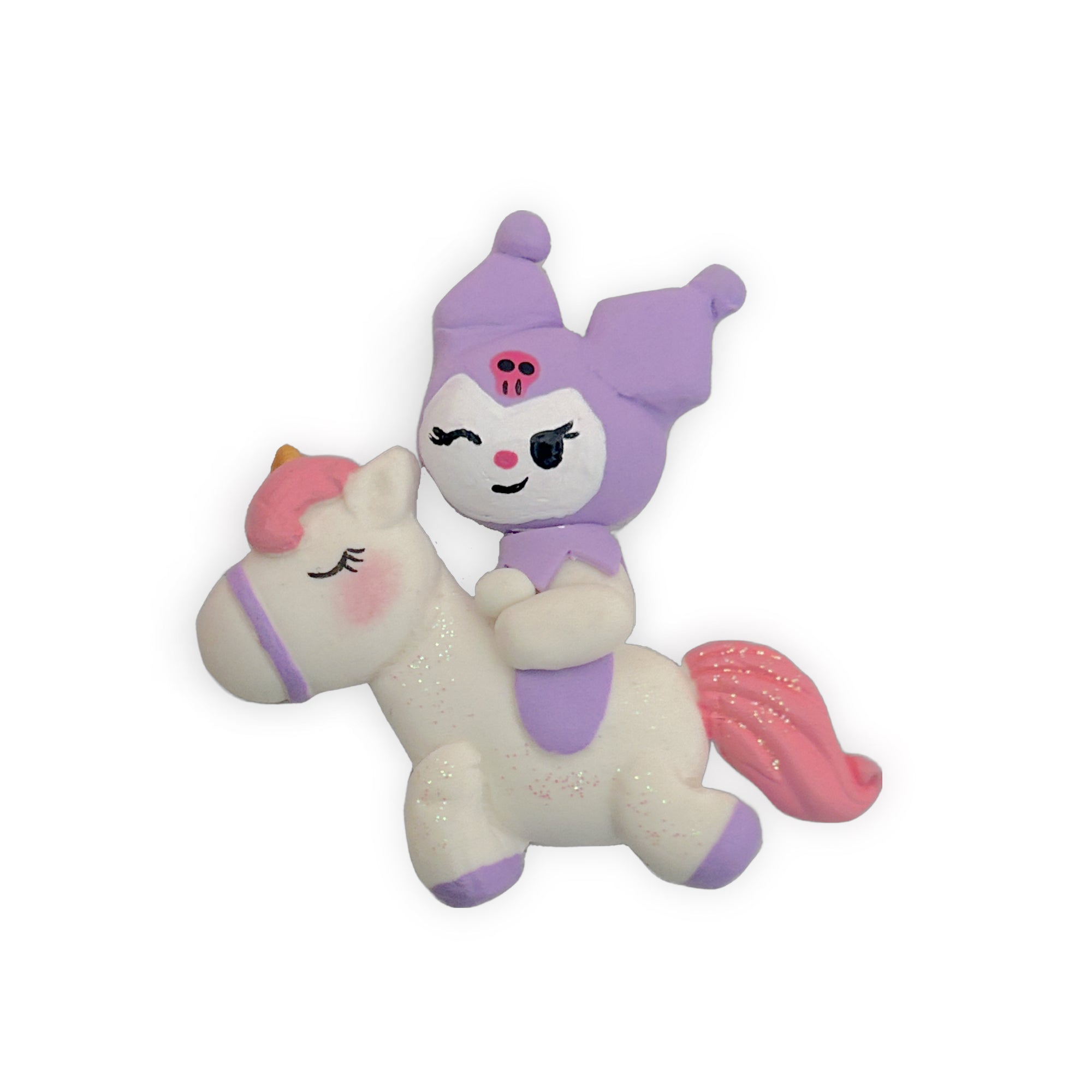 Punk and Unicorn Kitty Friend Clay Embellishment