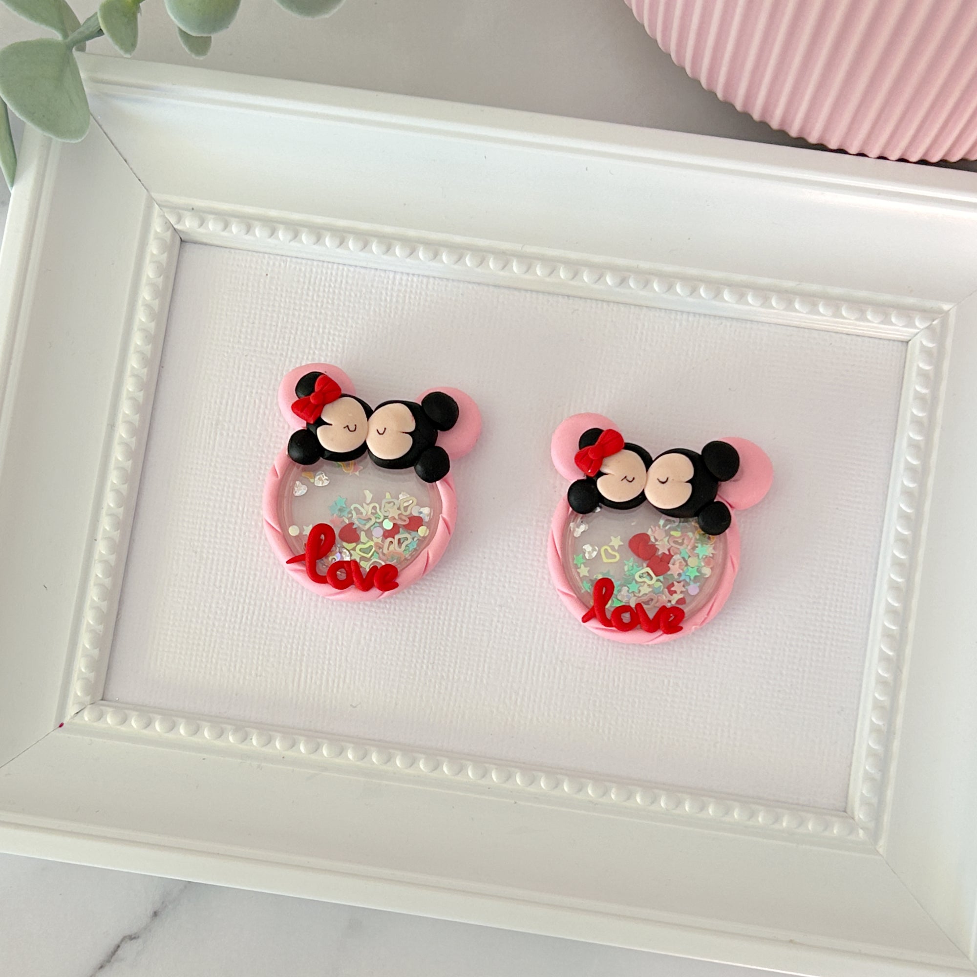 Mouse Love Shaker Clay Embellishment