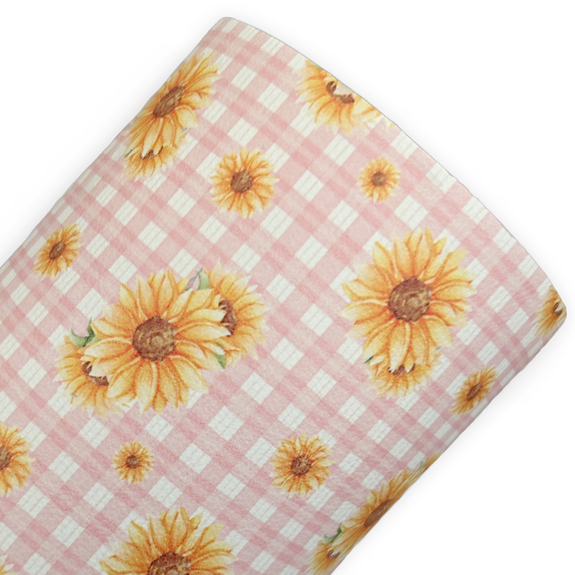 Pink Sunflowers (EXCLUSIVE) Floral Printed Faux Leather Sheets