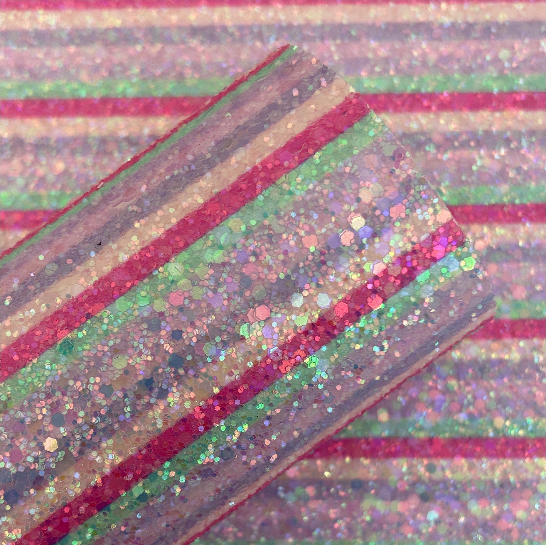 Sherbet Stripes Chunky Glitter Sheets