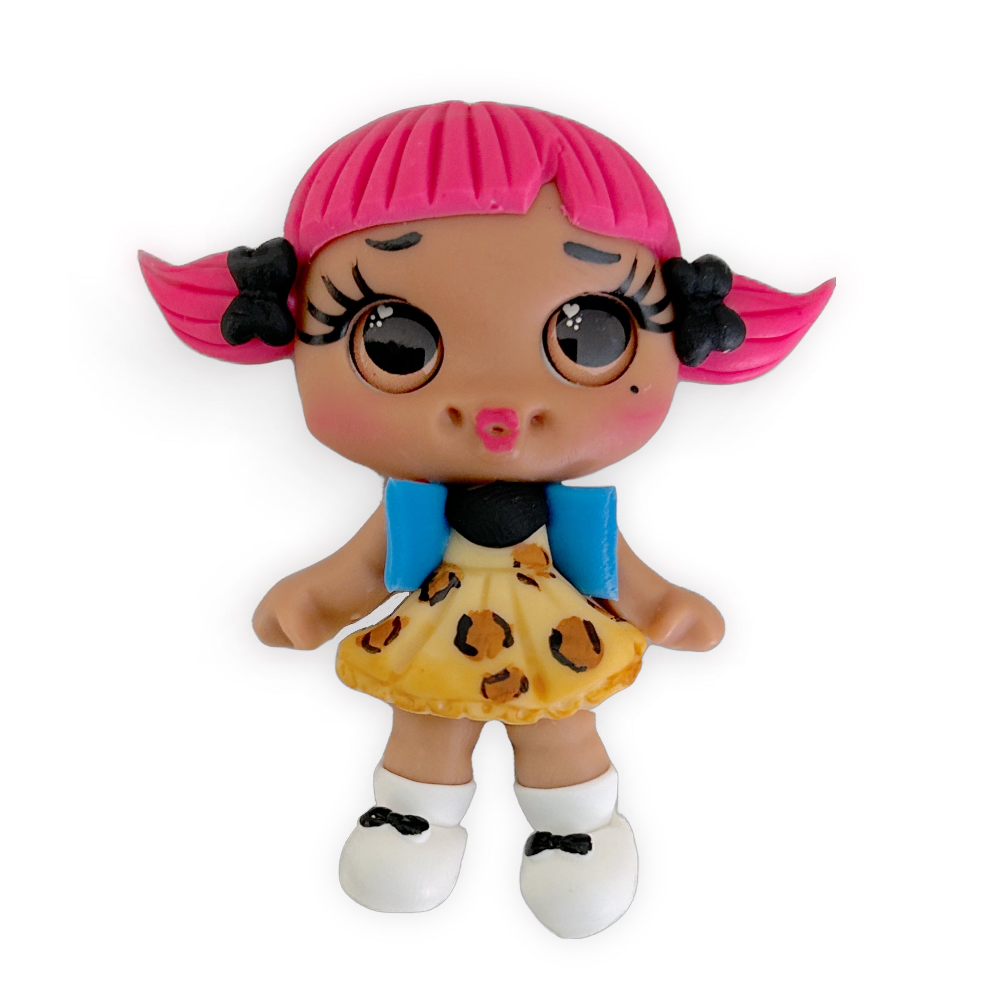 Surprise Pink Hair Clay Embellishment