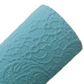 Teal Embossed Flower Lace Leather Sheets