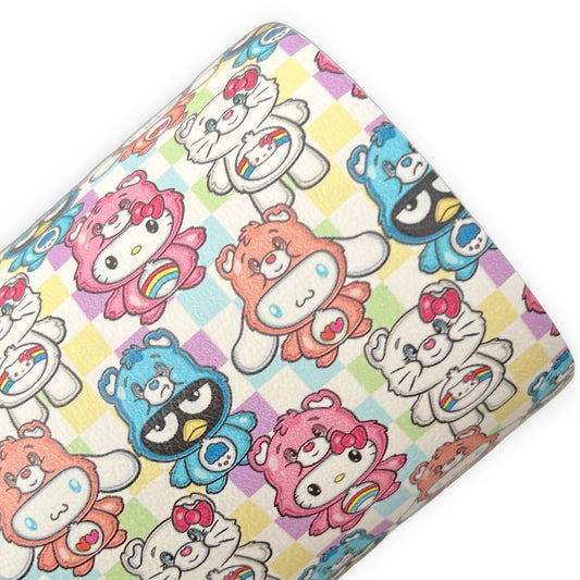 Kitty and Friends Bear Printed Faux Leather Sheets