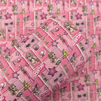 All things Pink Grid (EXCLUSIVE) Printed Faux Leather Sheets