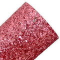 Pink Classic Chunky Glitter Faux Leather Sheet – Ideal for Crafting Hair Bows, Keychains & Accessories