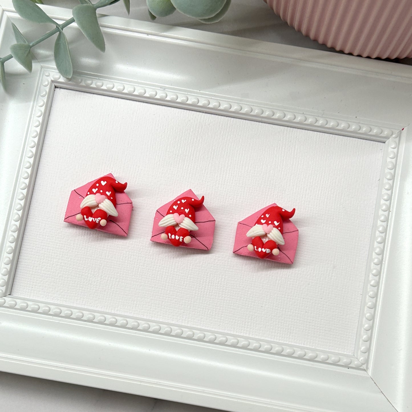 Love Letter Gnome Clay Embellishment