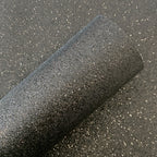 Black Fine Glitter Leather Sheets