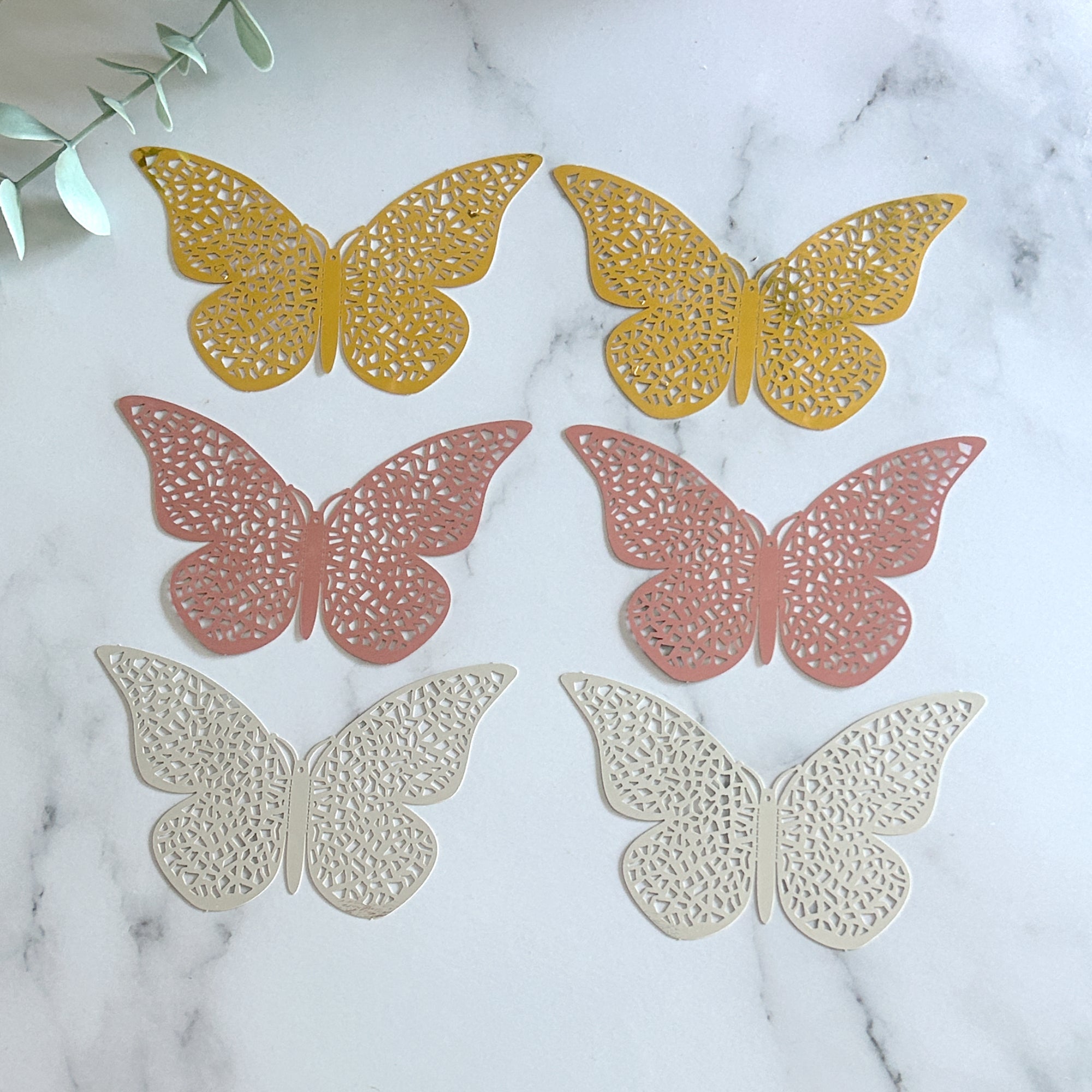 Medium Metallic Butterfly (Pack of 6) Embellishments