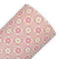 Pink Floral Grid Printed Faux Leather Sheets