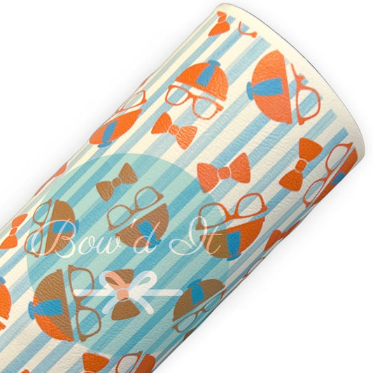 Orange Hat Printed Faux Leather Sheets