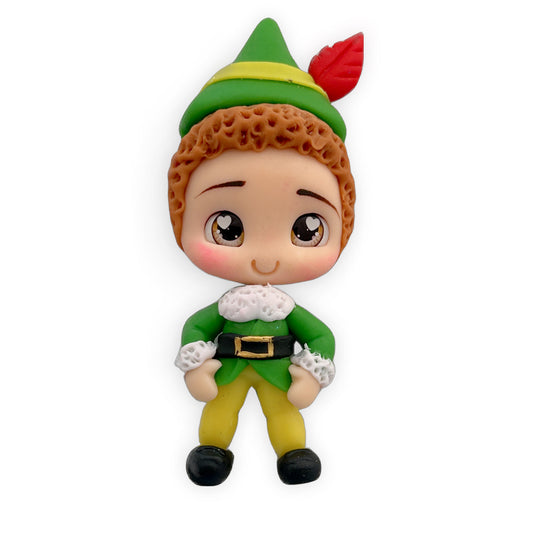 Elf Christmas Clay Embellishment