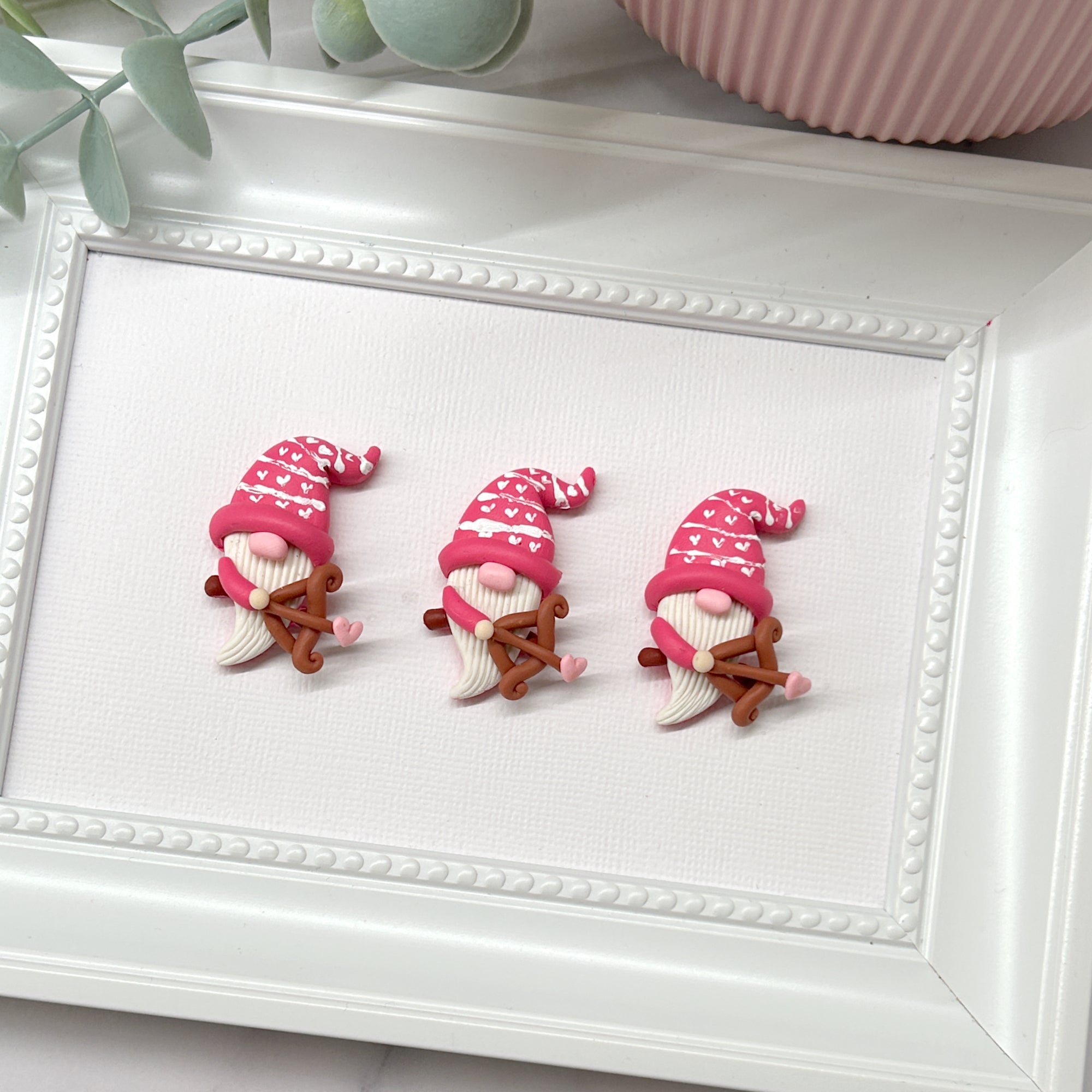 Cupid Gnome Clay Embellishment