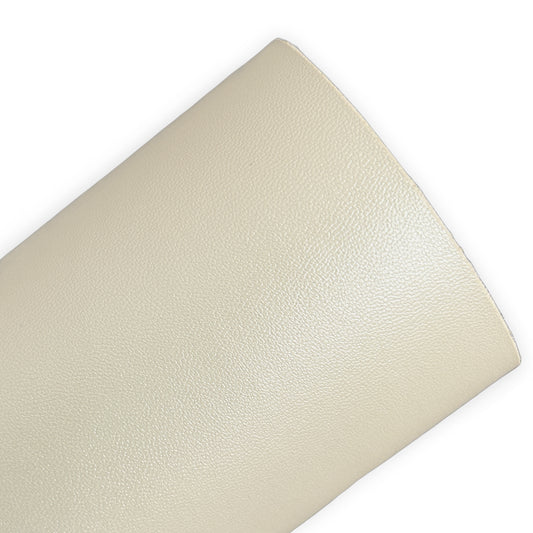 Off White Smooth Faux Leather Sheets